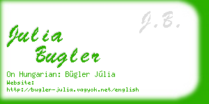 julia bugler business card